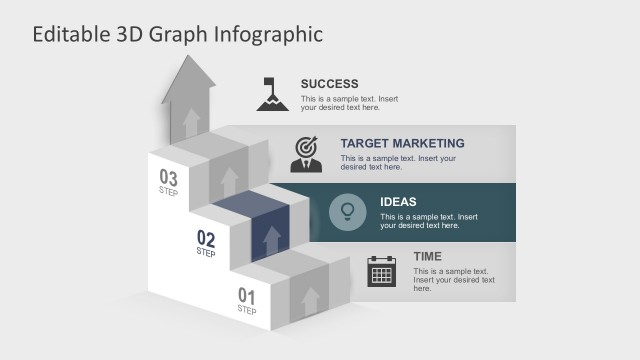 3 Steps Business Infographics with Arrows