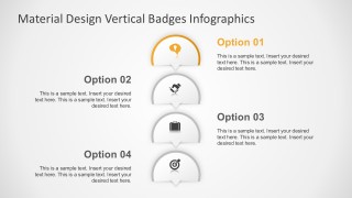 4 Steps Infographics Badges with PowerPoint Icons