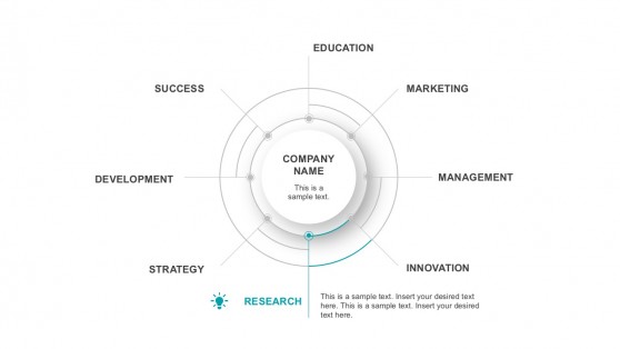 Thin Line Flat Circular Infographic Presentation Slides