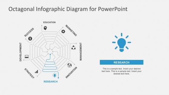 Octagonal Spiral Design PowerPoint Slides