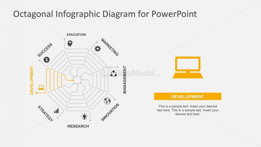 Flat Design Process Flow Diagrams Business PowerPoint