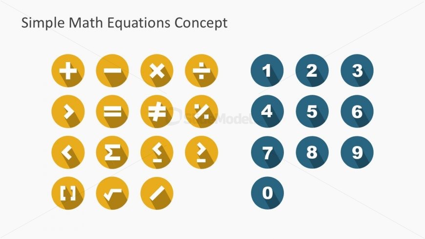 Editable Mathematical Signs Icons