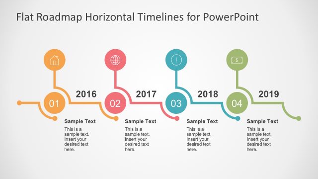 Flat Timelines PowerPoint Templates