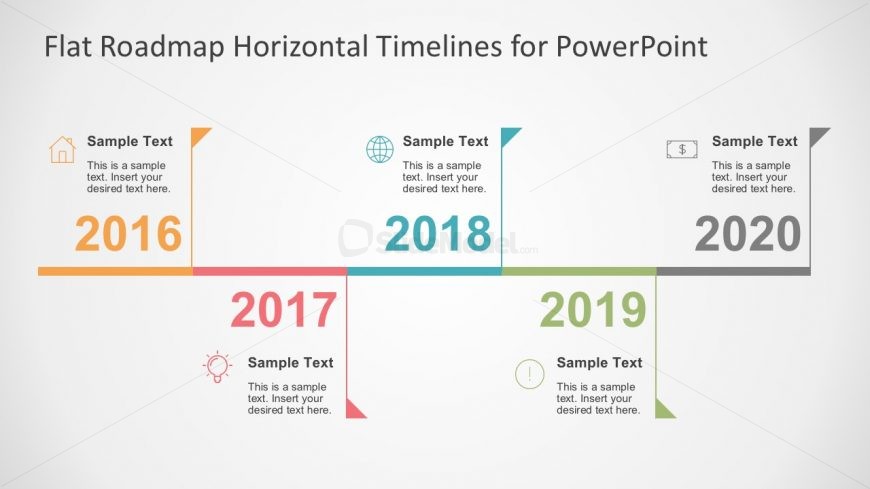 4-Year Timeline PowerPoint Slide Template