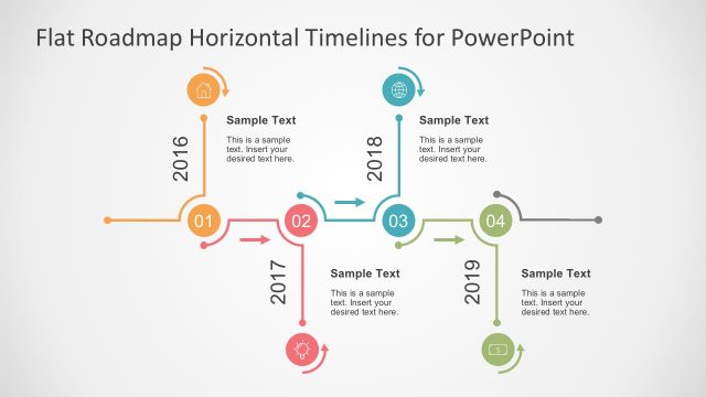 Easy To Edit 4-Year Timeline PowerPoint
