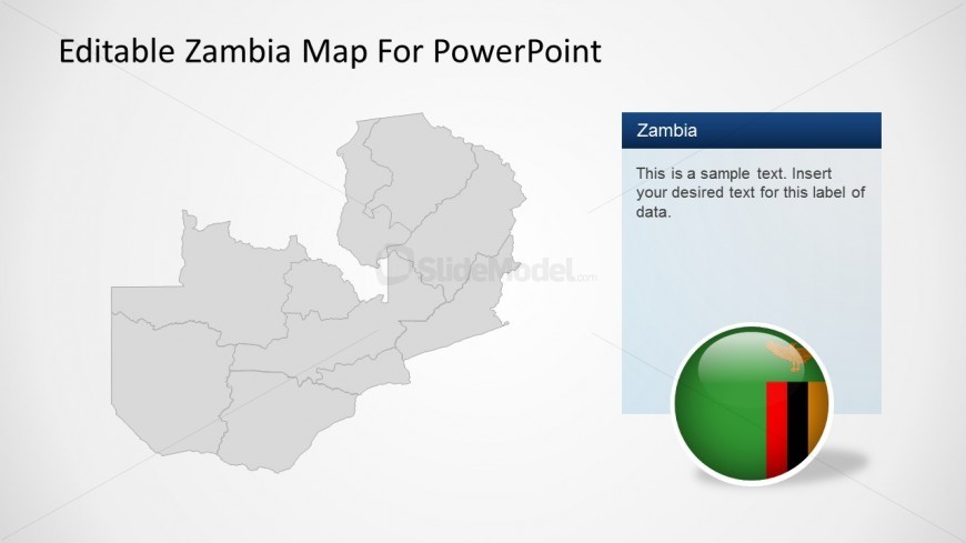 PPT Template Map of Zambia
