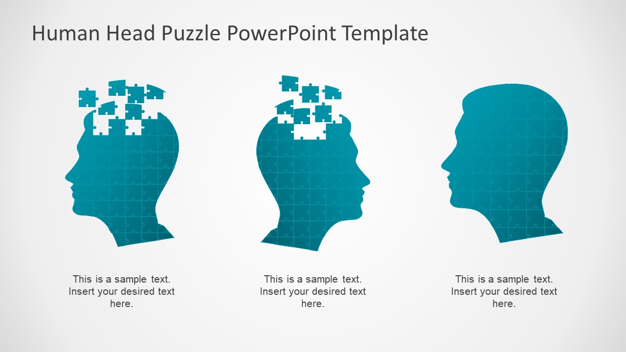 Gradient PowerPoint Jigsaw Puzzle Slide
