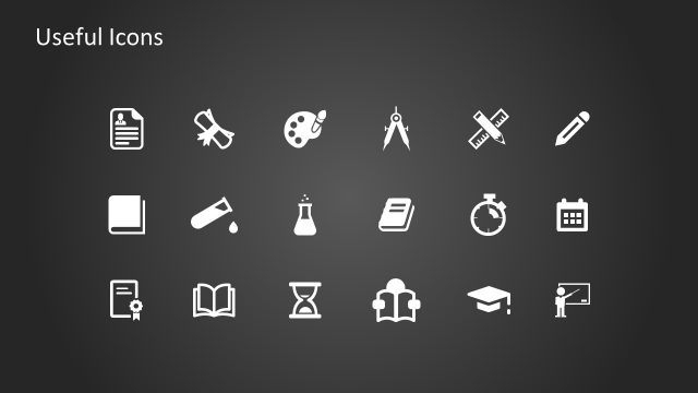 Flat Design Brain Activity Icons of PowerPoint