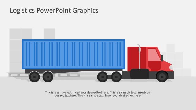 Cargo Truck in Warehouse Logistics PowerPoint