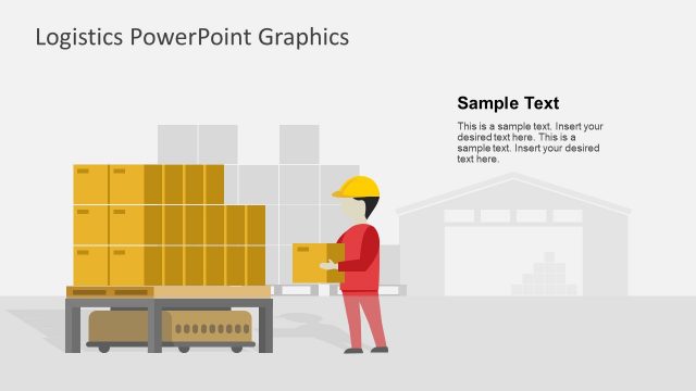 Illustration of Logistics Worker PowerPoint