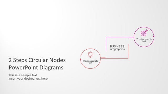 2 Steps Circular Nodes PowerPoint Diagrams