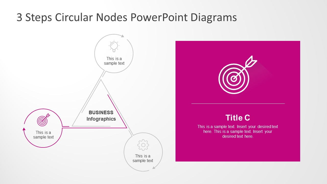 3 Steps Circular Nodes Powerpoint Diagrams Slidemodel 7816