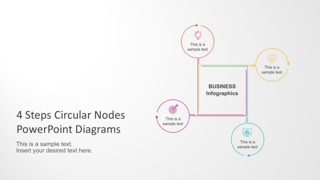4 Steps Circular Nodes PowerPoint Diagrams