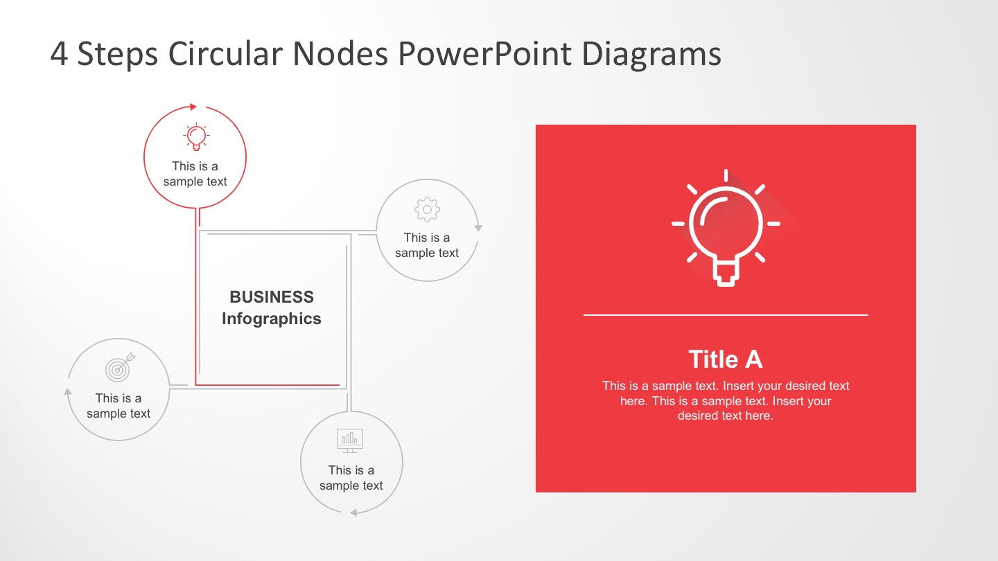 Business Process Circular Nodes PowerPoint Diagram 