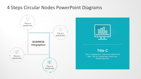 4 Stages Nodal Diagrams with Thin PowerPoint Icons