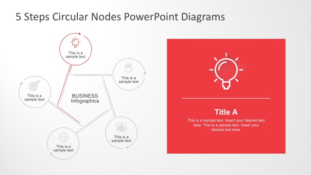 Five Step Process Circle Nodal Diagrams