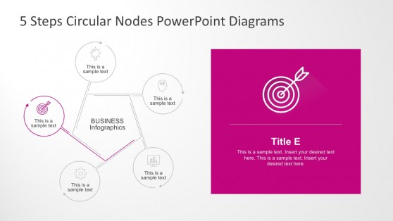 Five Steps Solution Diagrams for Business Presentations