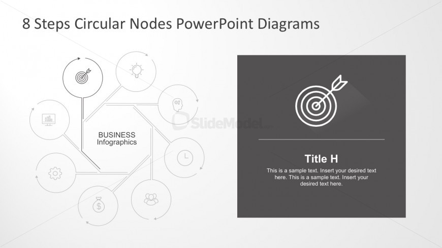 8 Steps Circular Nodes PowerPoint Diagram Templates