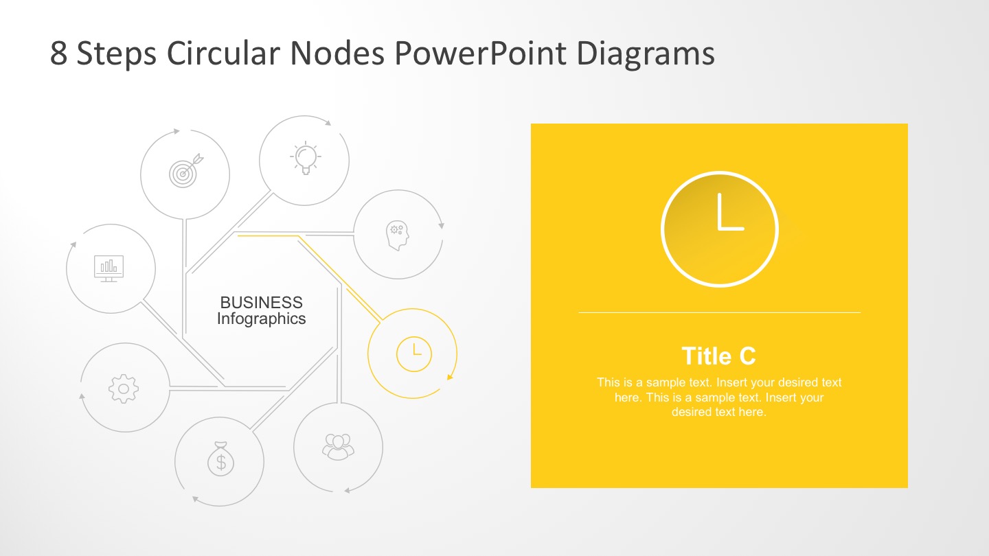 8 Steps Circular Nodes Powerpoint Diagram 3253