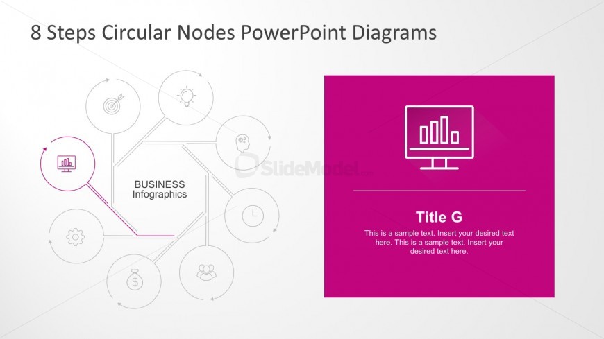 PowerPoint Diagrams with 8 Steps Process Flow