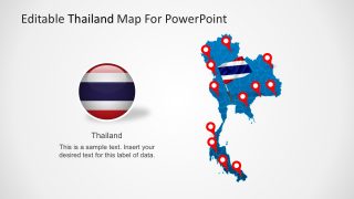 Editable Thailand Map Vector