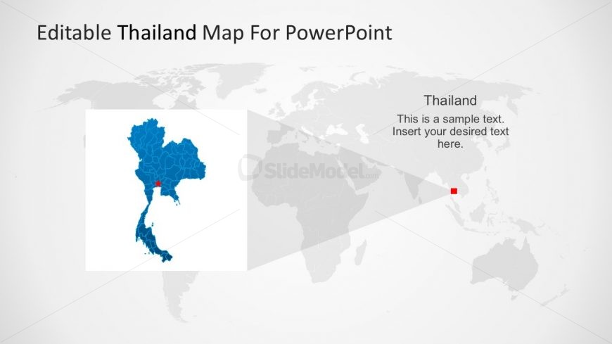 Editable PowerPoint Map of Thailand