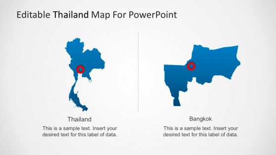 Political Map of Thailand PowerPoint