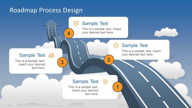 Roadmap into Sky Metaphor PowerPoint Template