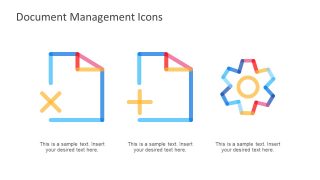 Gradient Line Shape Document Icons