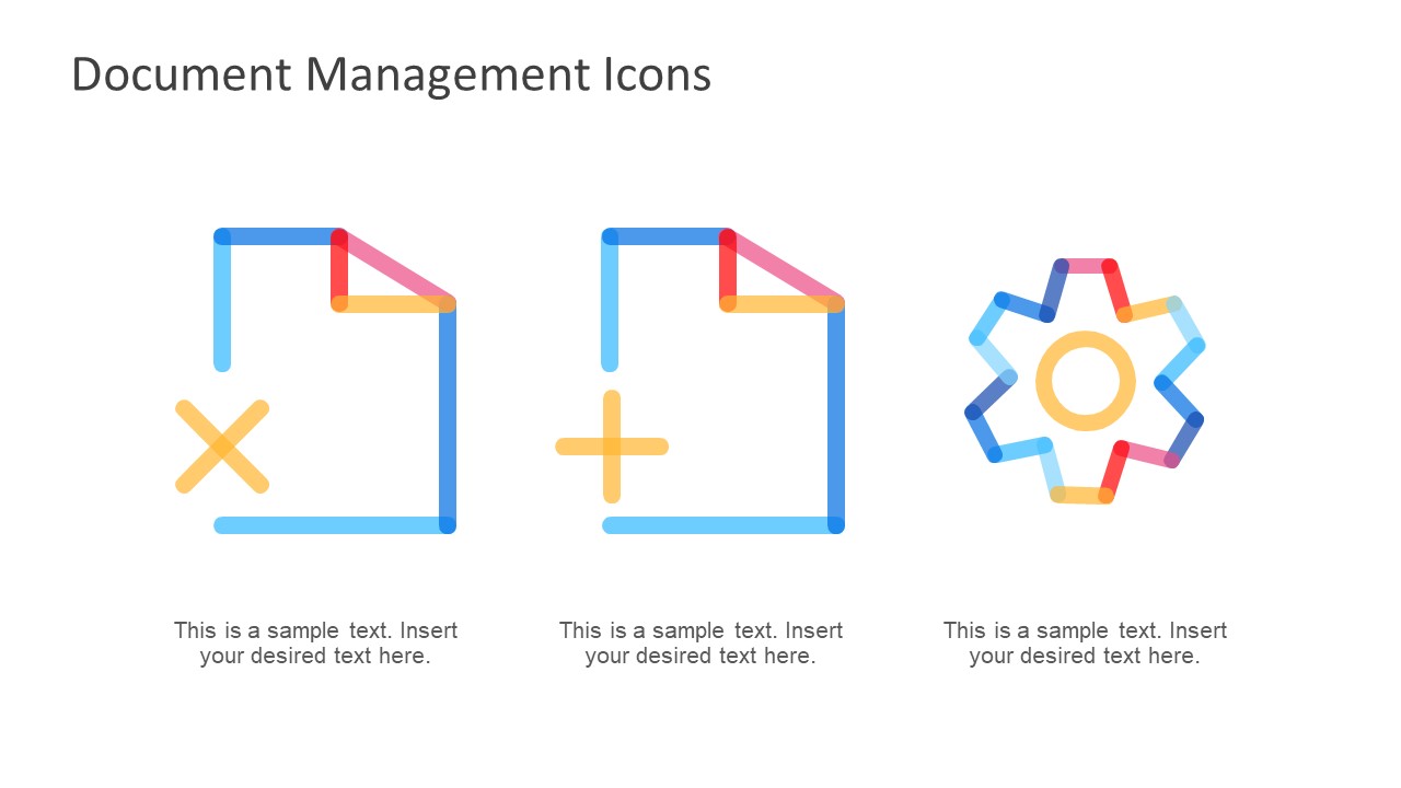 Gradient Line Shape Document Icons