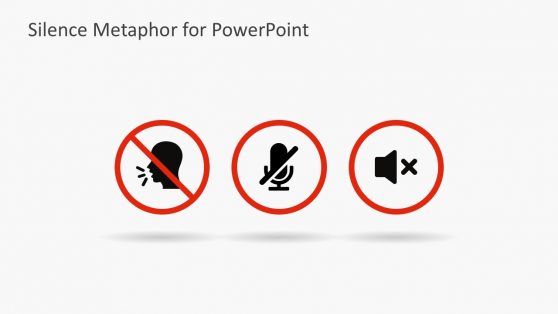 Silence Flat Design PowerPoint Icons