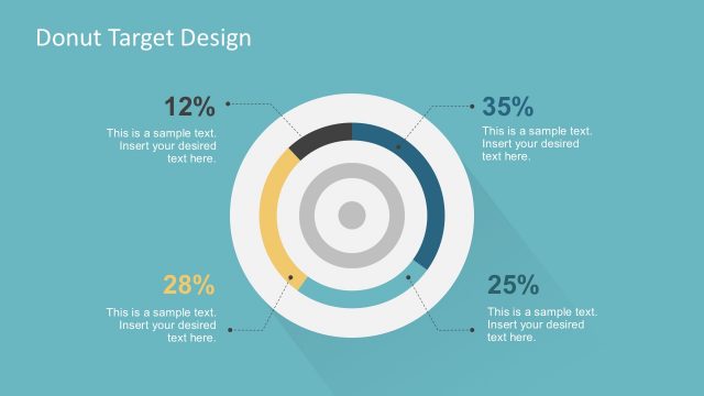 Flat Donut Target Design for PowerPoint