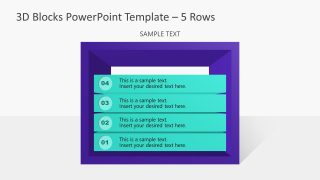 PowerPoint Templates 3D Diagram 4 Block
