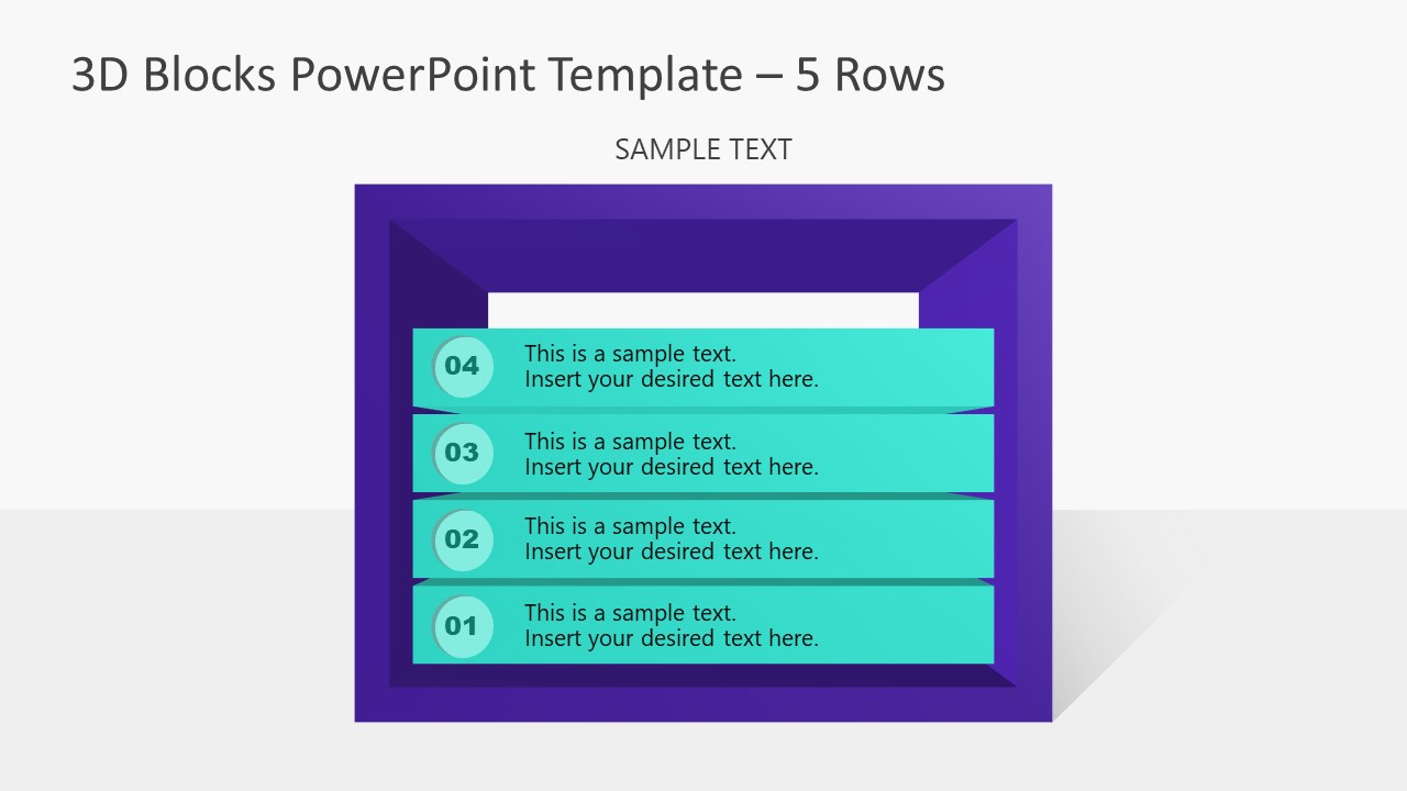 PowerPoint Templates 3D Diagram 4 Block