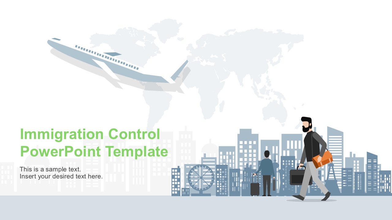 Immigration Control PowerPoint Template SlideModel