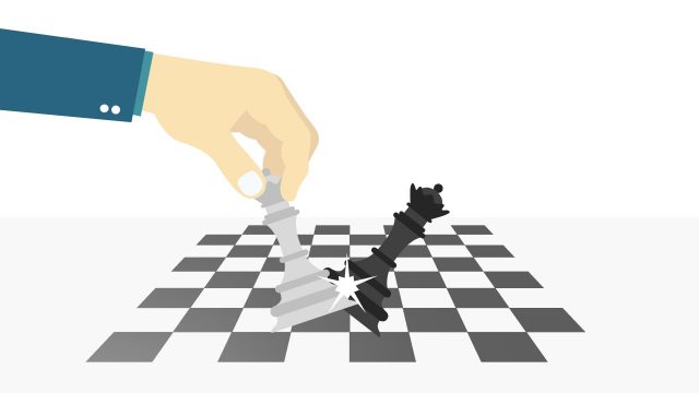 Strategic Chess Game Illustration Slide