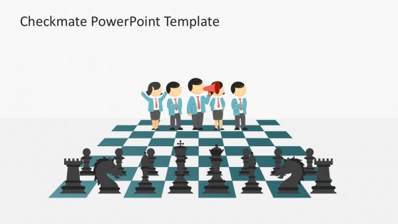 3D Man Characters Chess PowerPoint Template