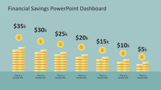 Savings Dashboard Graphics for PowerPoint