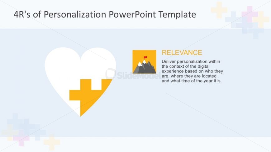 PowerPoint Heart Diagram with 4 Steps
