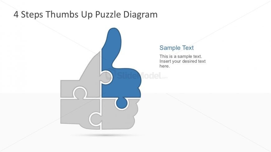 Flat Thumbs Up Puzzle Design PowerPoint Templates