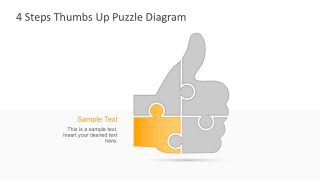 Business Thumbs Up Puzzle Hand Graphic Template