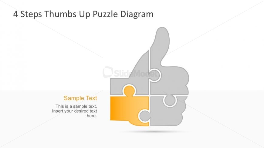 Business Thumbs Up Puzzle Hand Graphic Template