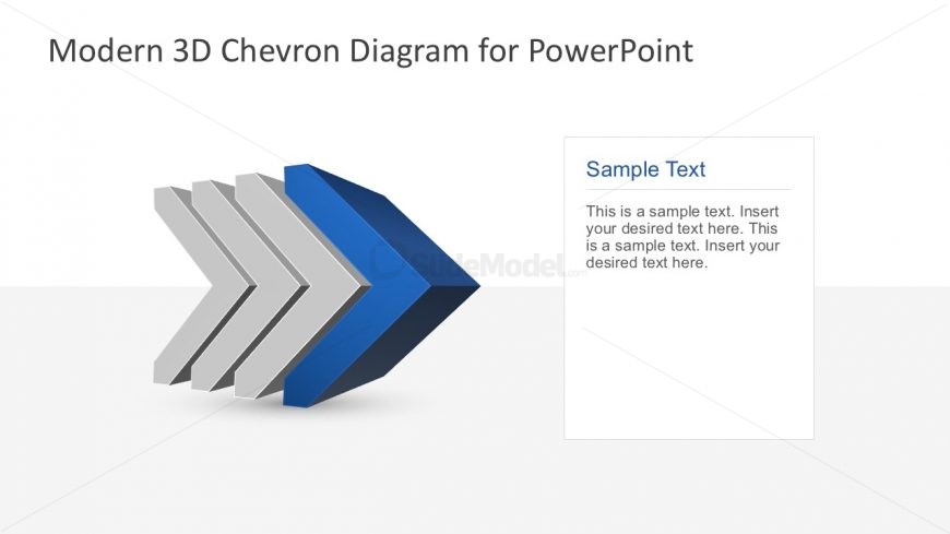 4 Step Segmented Cheron Diagram for PowerPoint