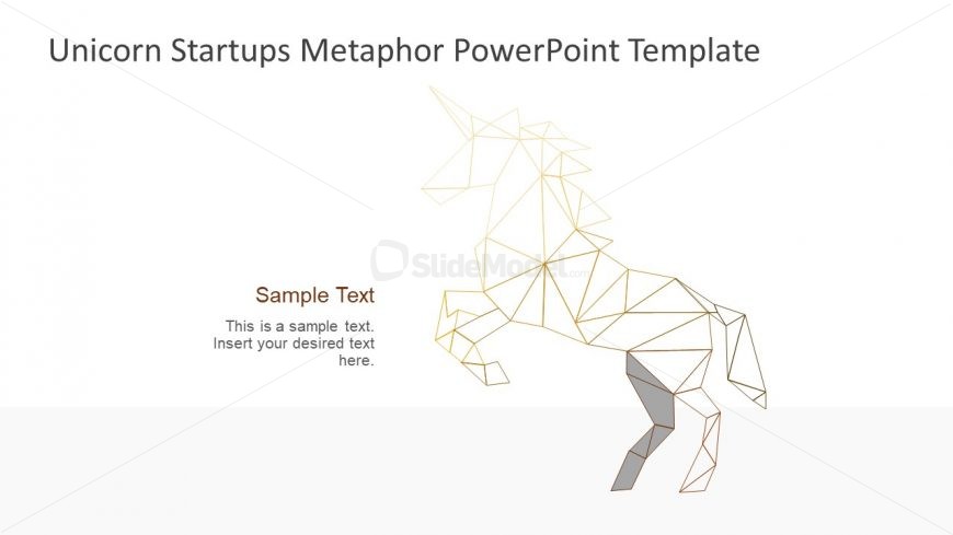 PowerPoint Shapes Unicorn Low Poly 
