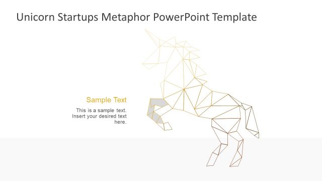 Sections of Low Poly Unicorn Shape PPT