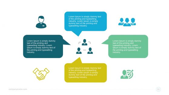 Business Process Dashboard with Icons PowerPoint