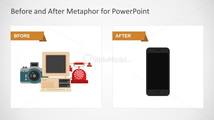 Technology Gadgets PowerPoint Metaphor Shapes
