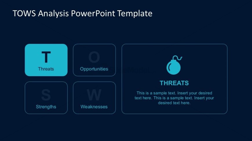 TOWS Matrix PowerPoint Template Slides