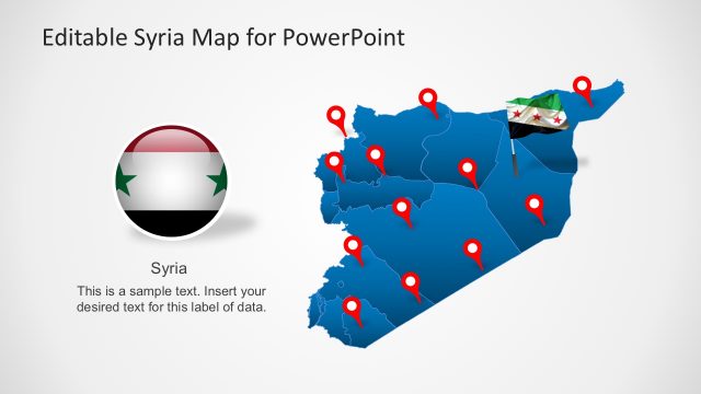 Editable Syria Map PowerPoint Template