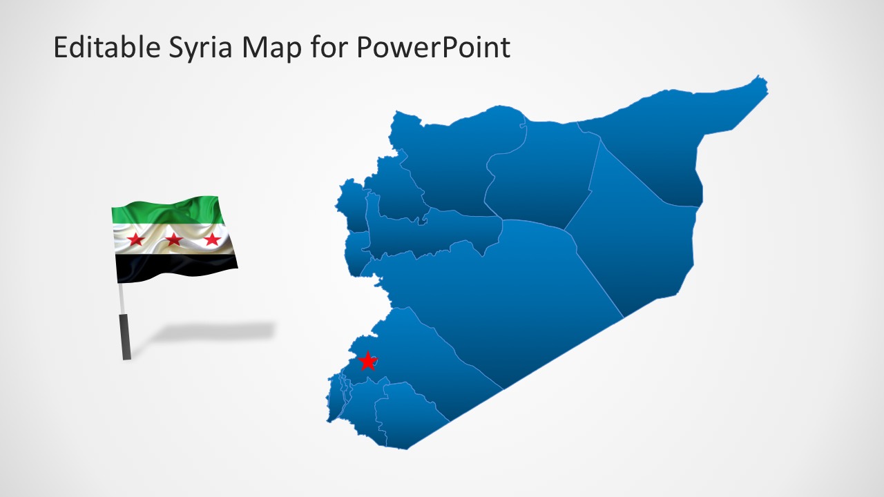 Editable Syria Territory Map